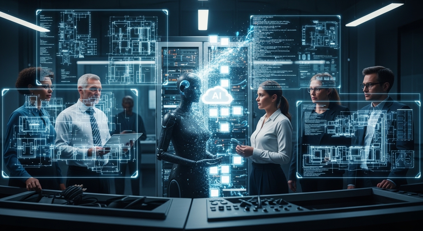 Teams working with AI